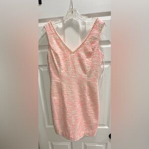 Lilly Pulitzer Laidley pink sparkle pretty Lurex boucle dress size 6